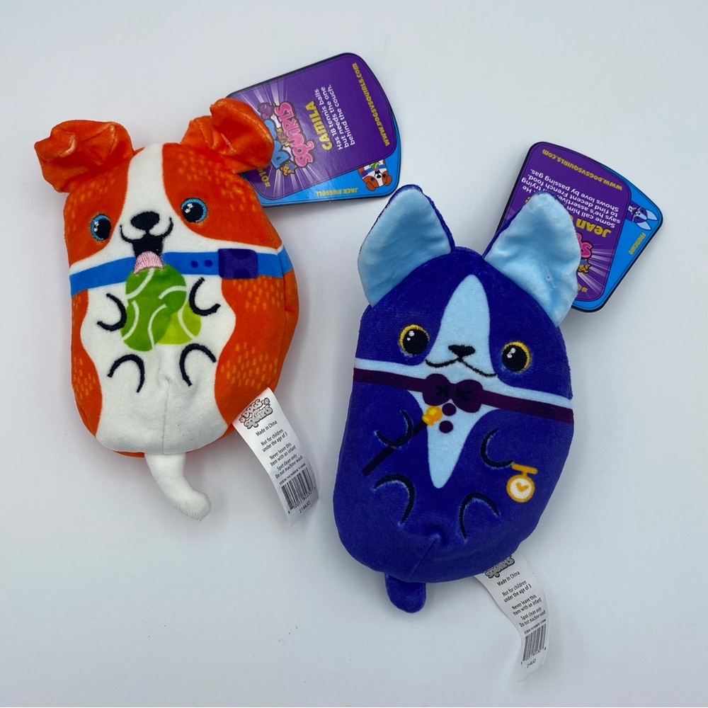 Dogs Vs Squirls Mini Plush Bean Bag Dogs Camila 14 Jean Claude 6 Squirrels Pups